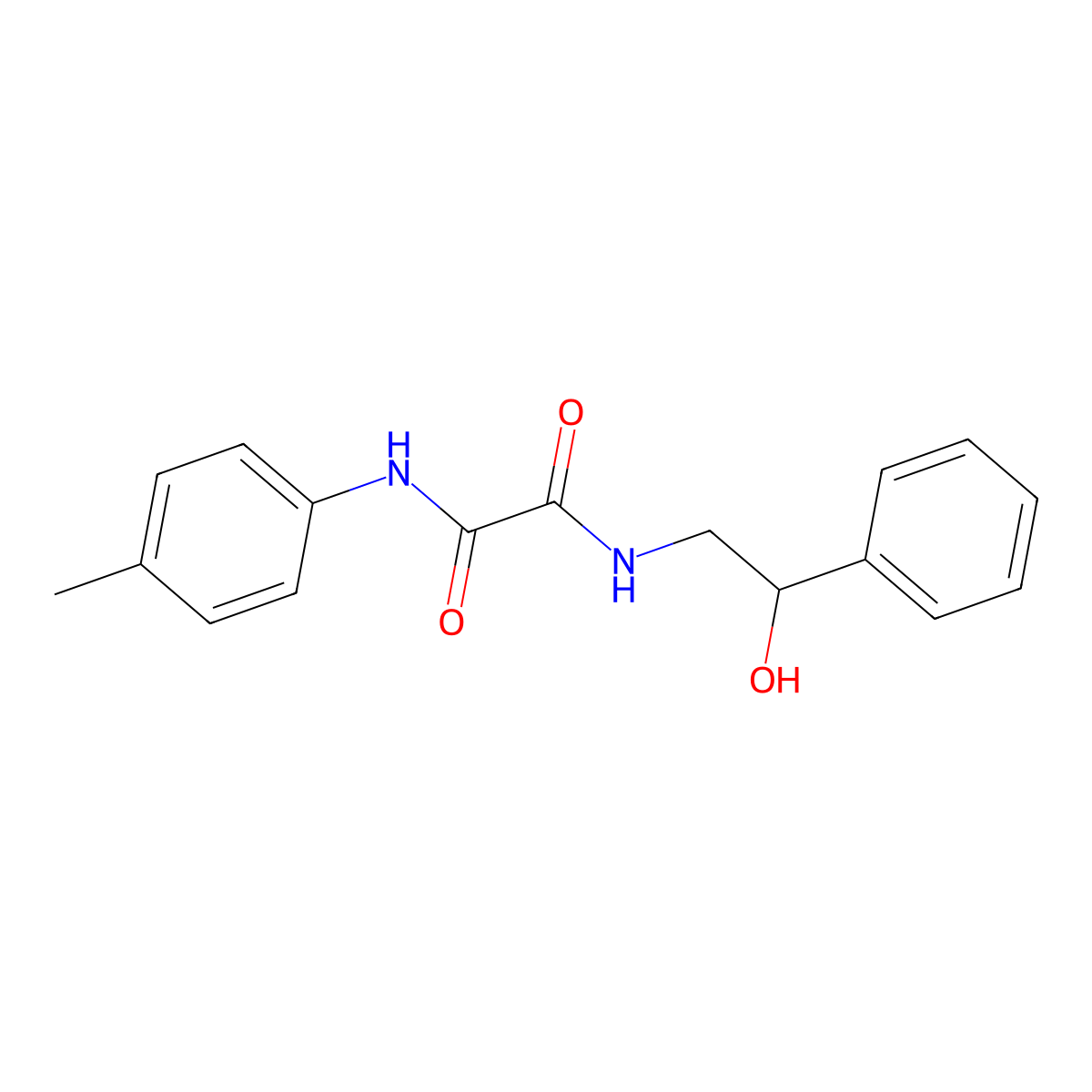 N~1~-(2-hydroxy-2-phenylethyl)-N~2~-(4-methylphenyl)ethanediamide molecular structure, CAS 6062-66-4