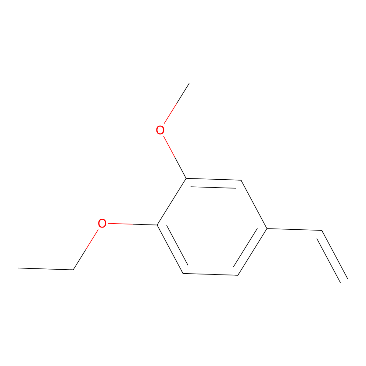 1-Ethoxy-2-methoxy-4-vinylbenzene molecular structure, CAS 60623-12-3