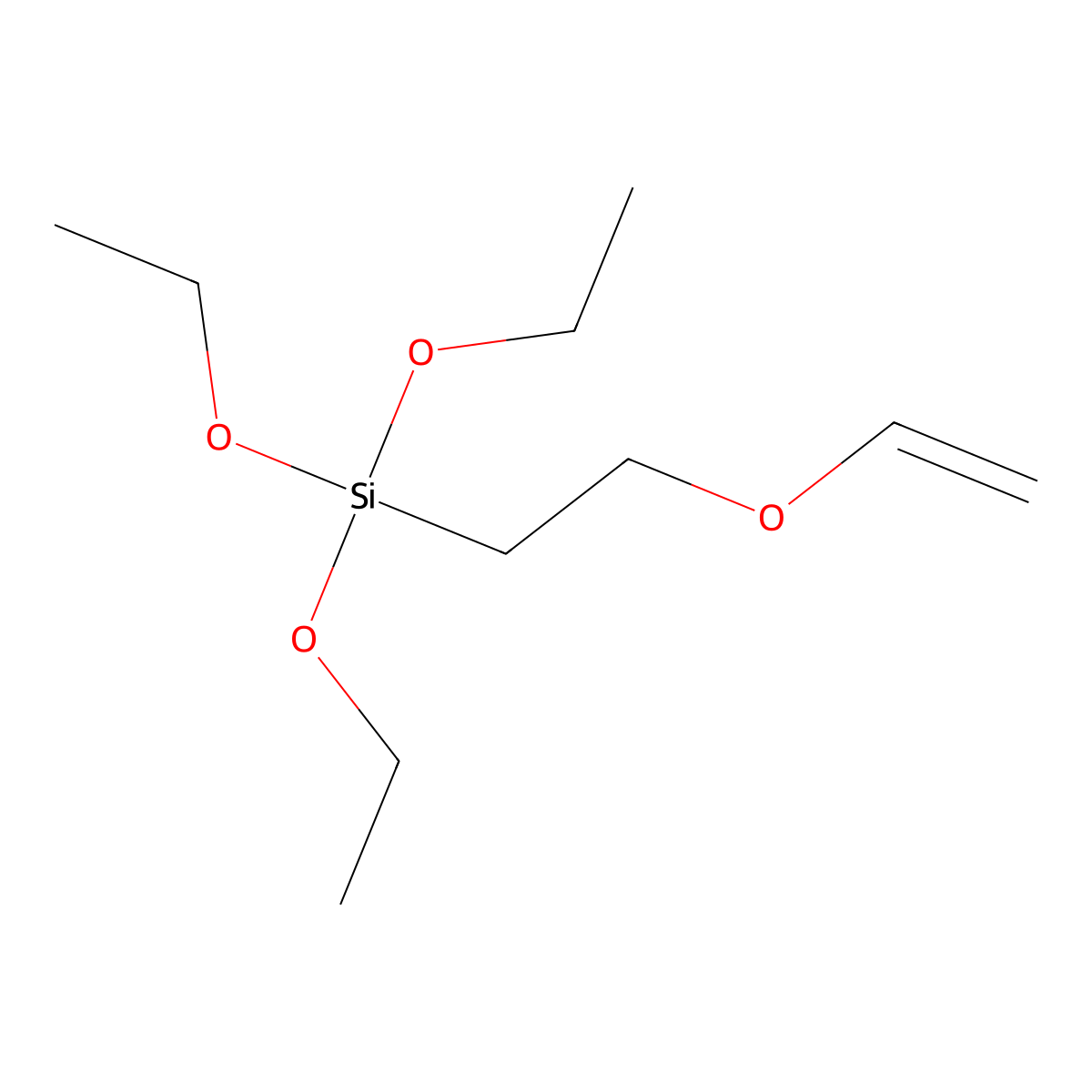 Ether, (2-(triethoxysilylethyl)) vinyl molecular structure, CAS 60627-12-5