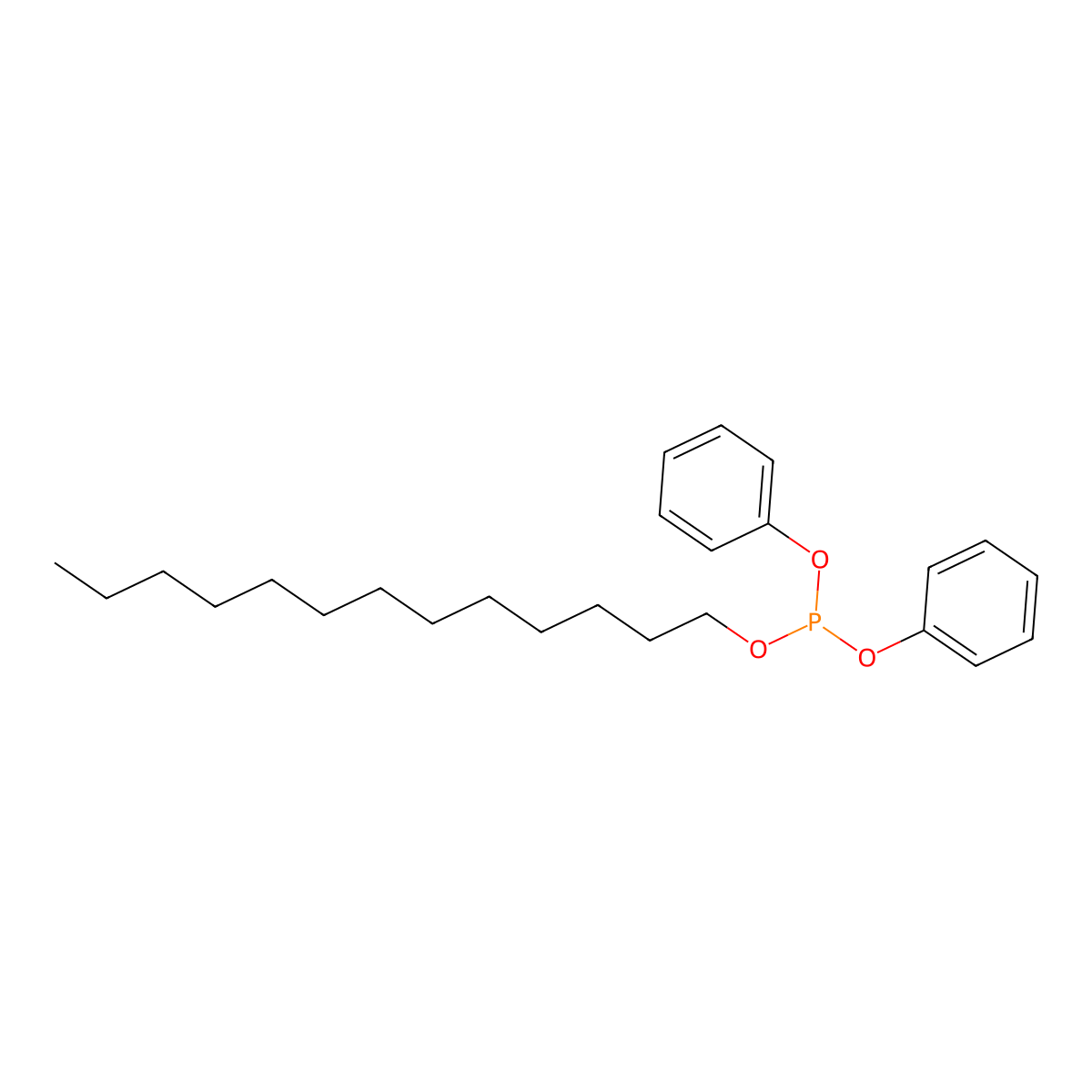 Diphenyl tridecyl phosphite molecular structure, CAS 60628-17-3