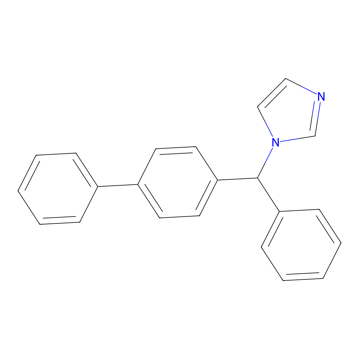 Bifonazole molecular structure, CAS 60628-96-8