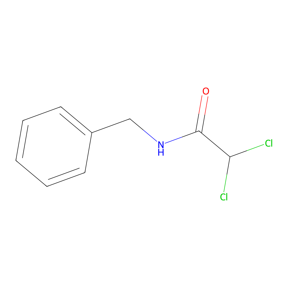 N-benzyl-2,2-dichloroacetamide molecular structure, CAS 6063-50-9