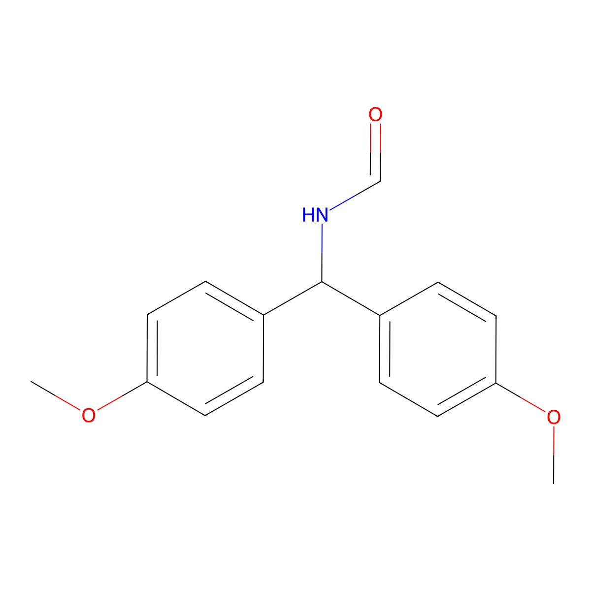 N-[bis(4-methoxyphenyl)methyl]formamide molecular structure, CAS 6063-68-9