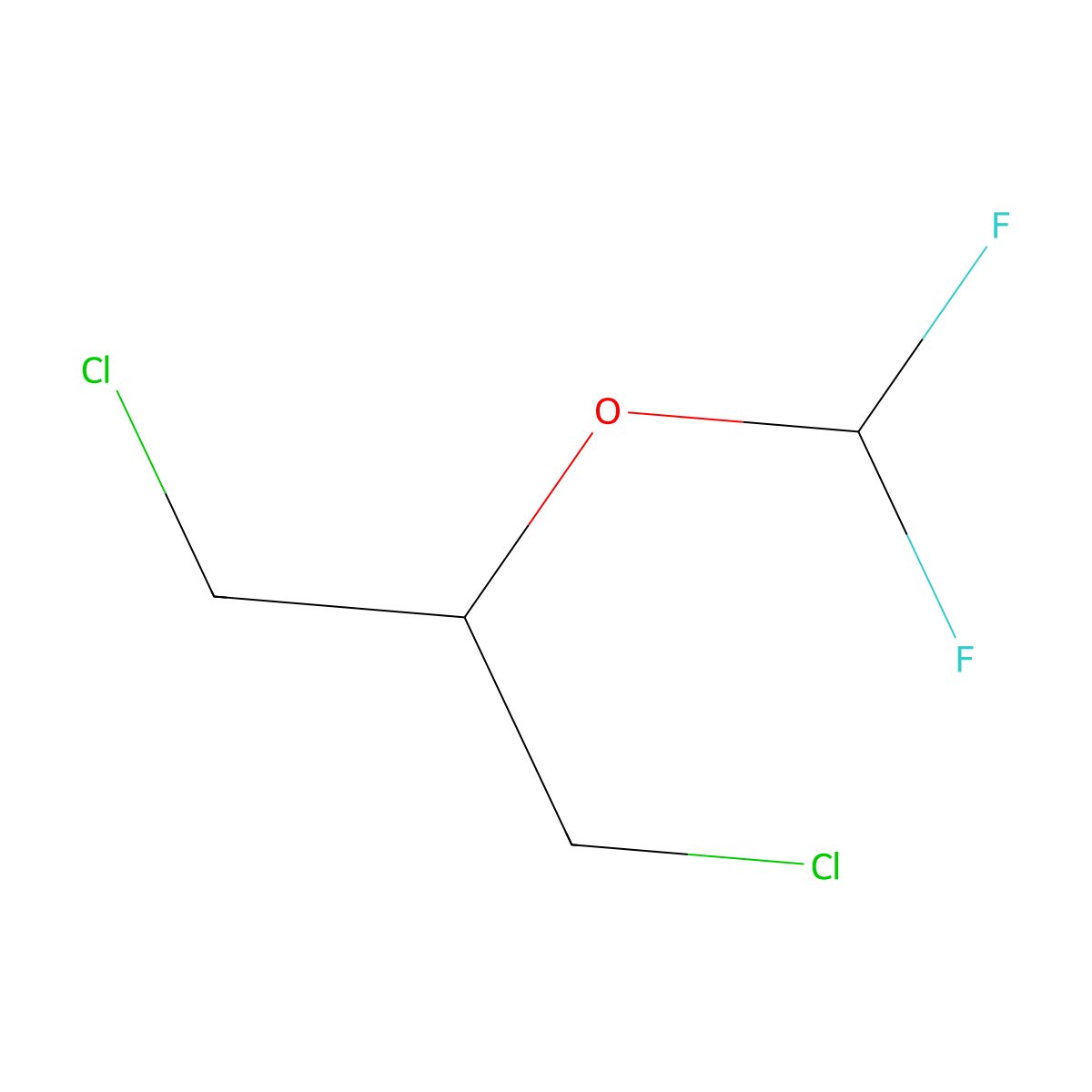 1,3-Dichloro-2-(difluoromethoxy)propane molecular structure, CAS 60630-00-4
