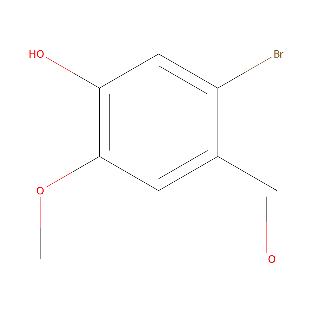 Vanillin, 6-bromo- molecular structure, CAS 60632-40-8