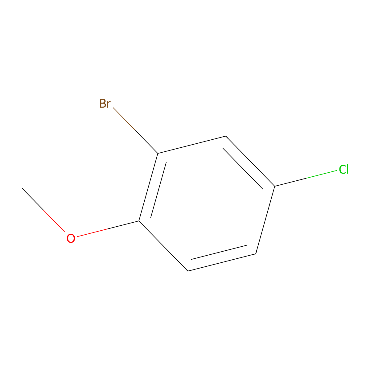 2-Bromo-4-chloroanisole molecular structure, CAS 60633-25-2