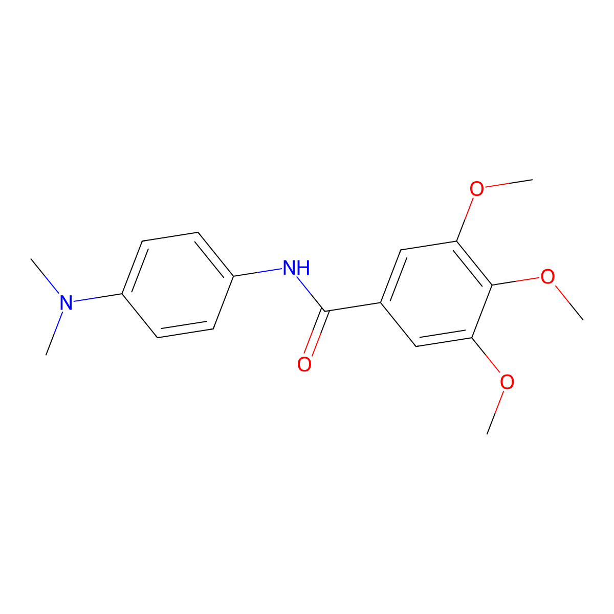 4'-Dimethylamino-3,4,5-trimethoxy benzanilide molecular structure, CAS 60634-68-6