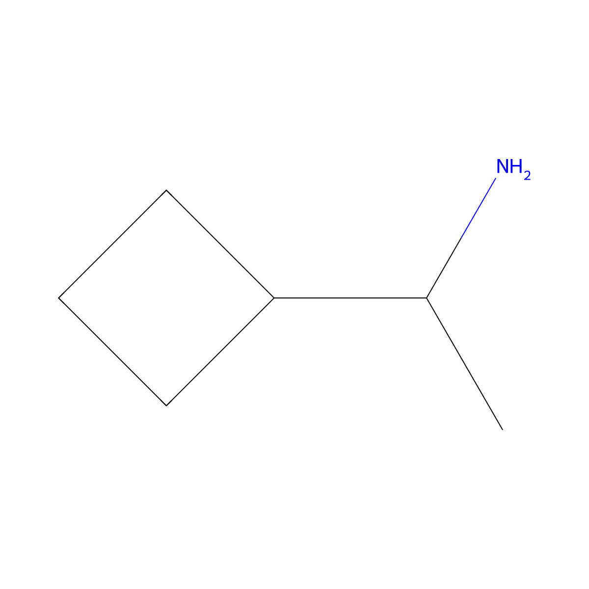 1-Cyclobutylethan-1-amine molecular structure, CAS 60637-96-9