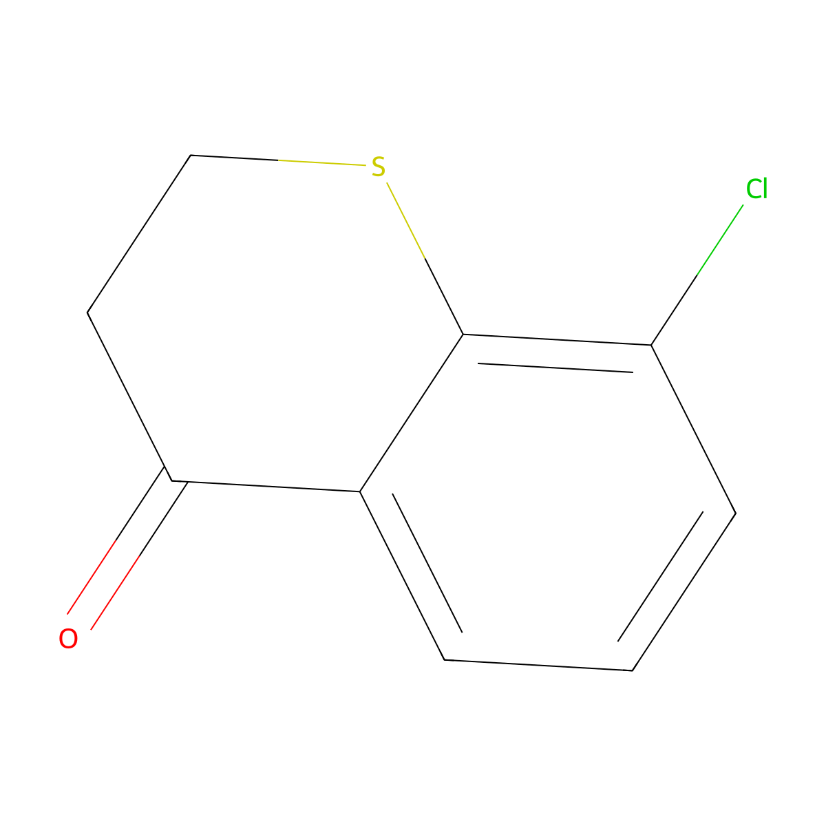8-chloro-3,4-dihydro-2H-1-benzothiopyran-4-one molecular structure, CAS 60639-20-5