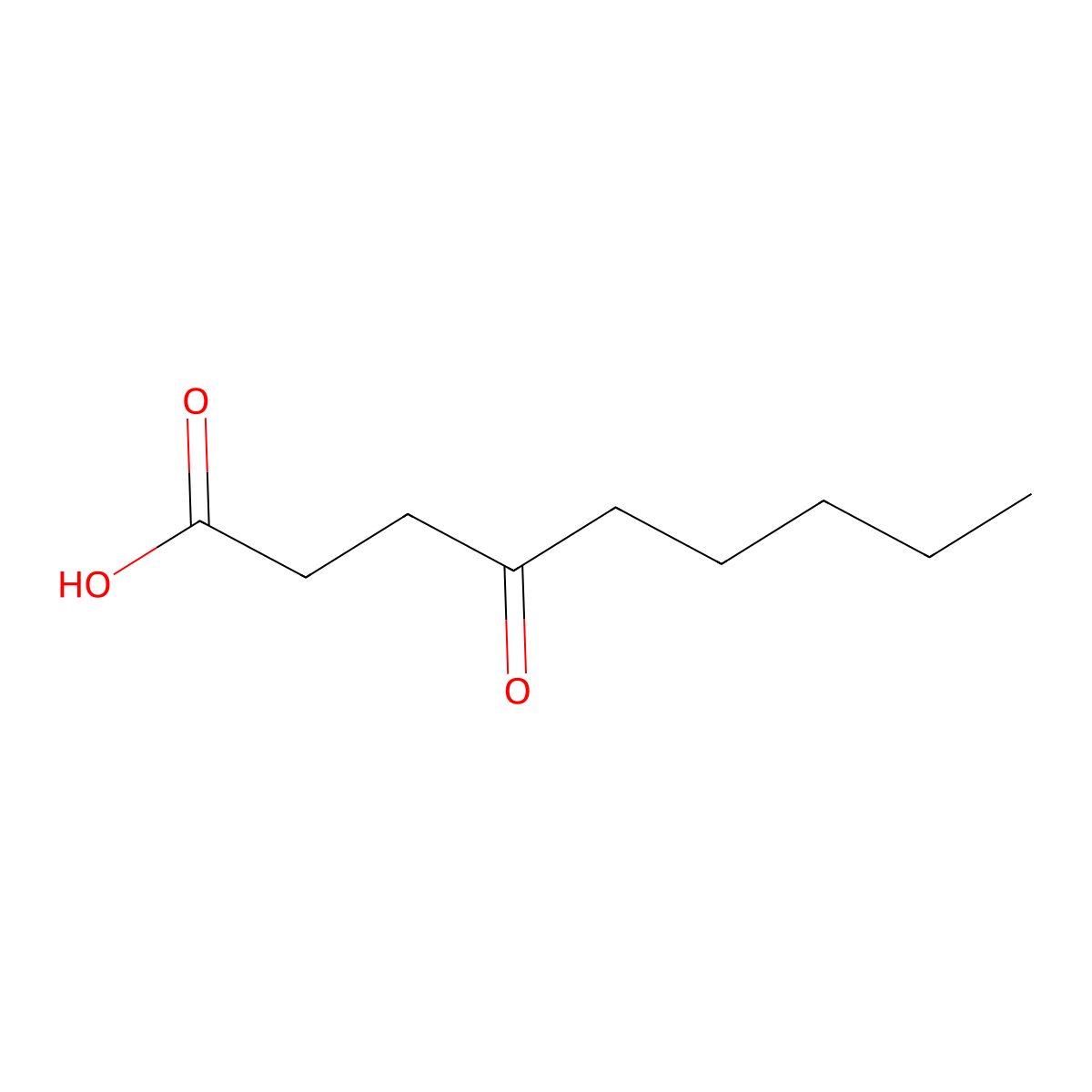 4-Oxononanoic acid molecular structure, CAS 6064-52-4