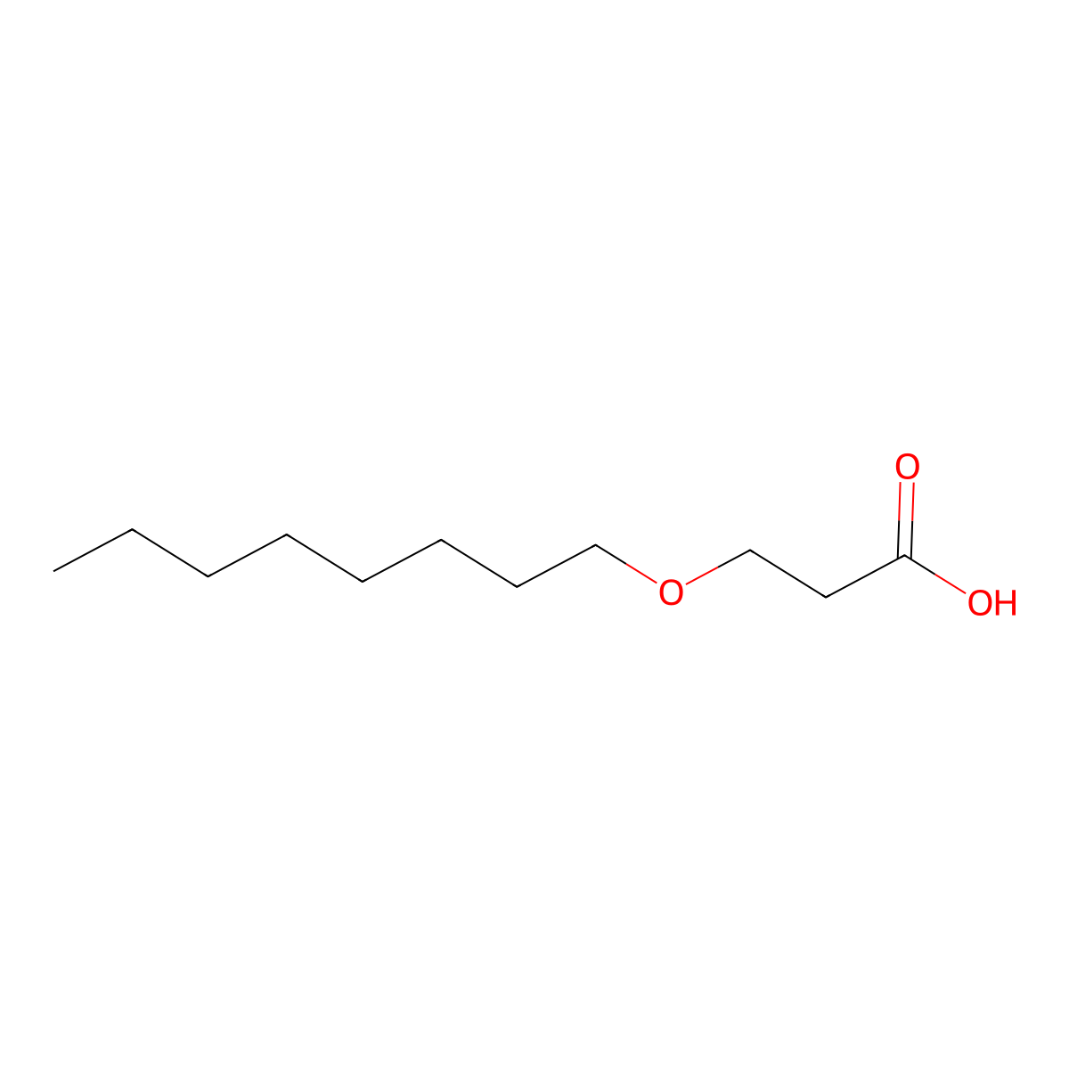 3-(Octyloxy)-propionic acid molecular structure, CAS 6064-80-8