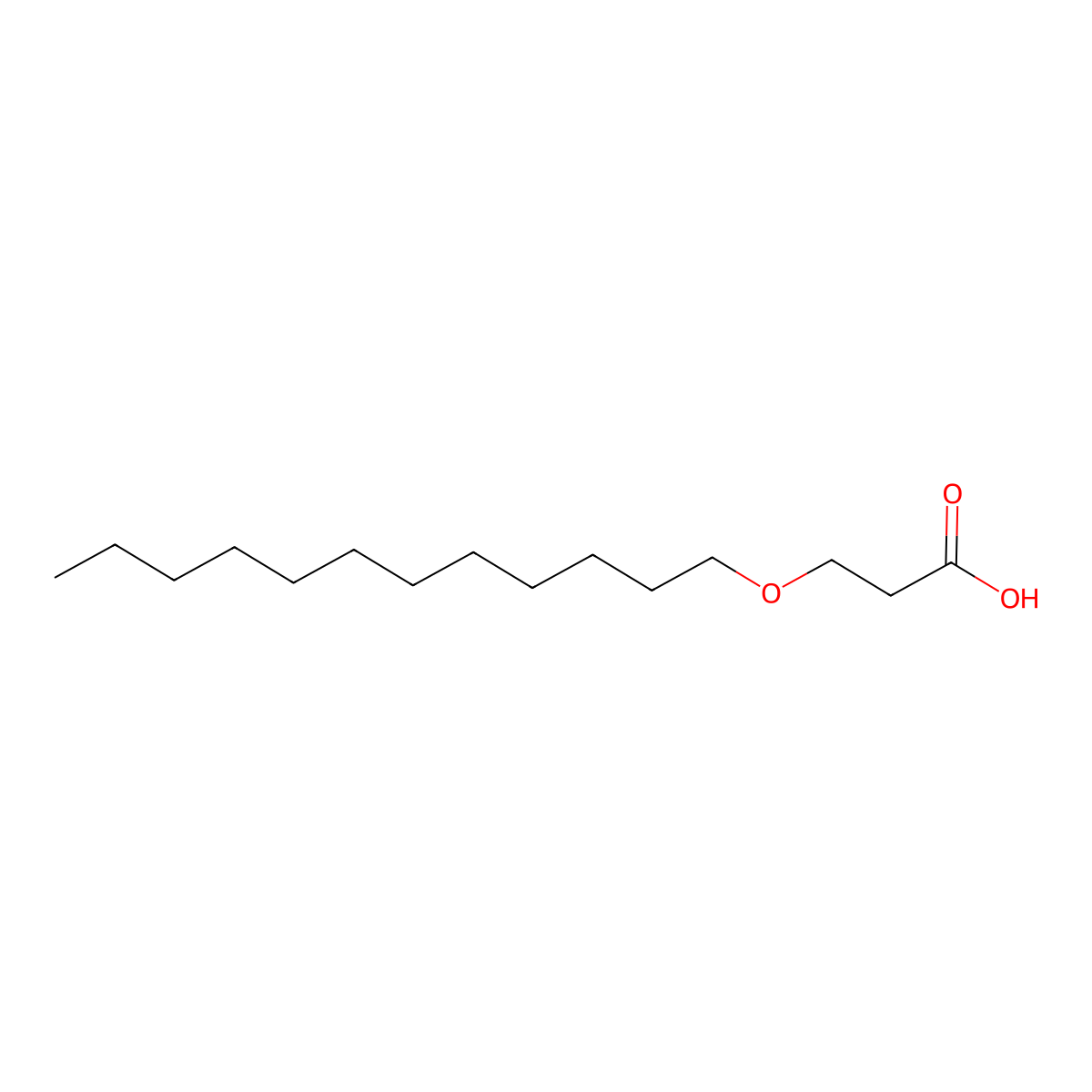 3-Dodecyloxypropanoic acid molecular structure, CAS 6064-81-9