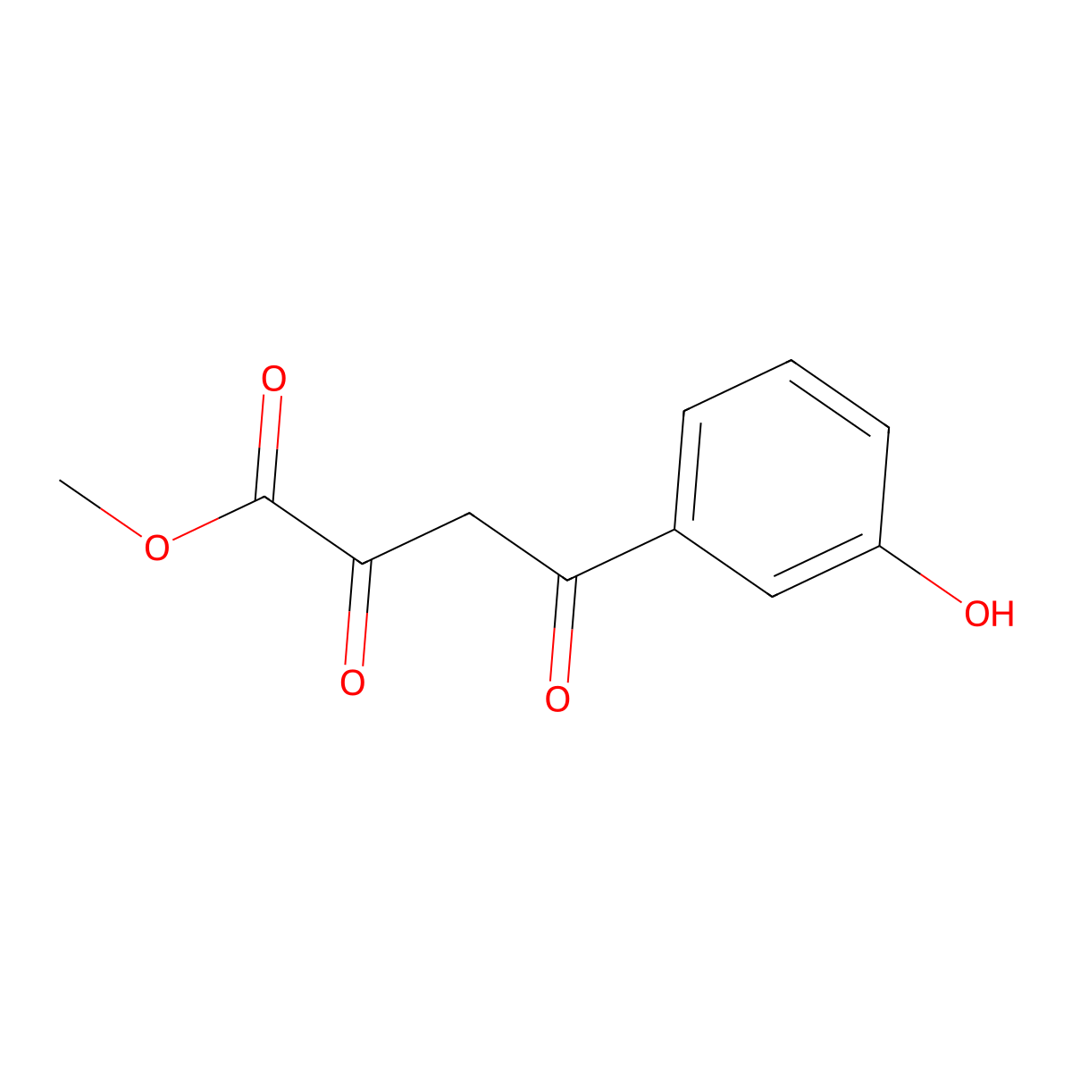 Methyl 4-(3-hydroxyphenyl)-2,4-dioxobutanoate molecular structure, CAS 60640-63-3