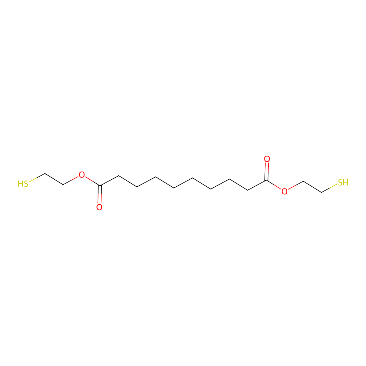 Decanedioic acid, 1,10-bis(2-mercaptoethyl) ester molecular structure, CAS 60642-69-5