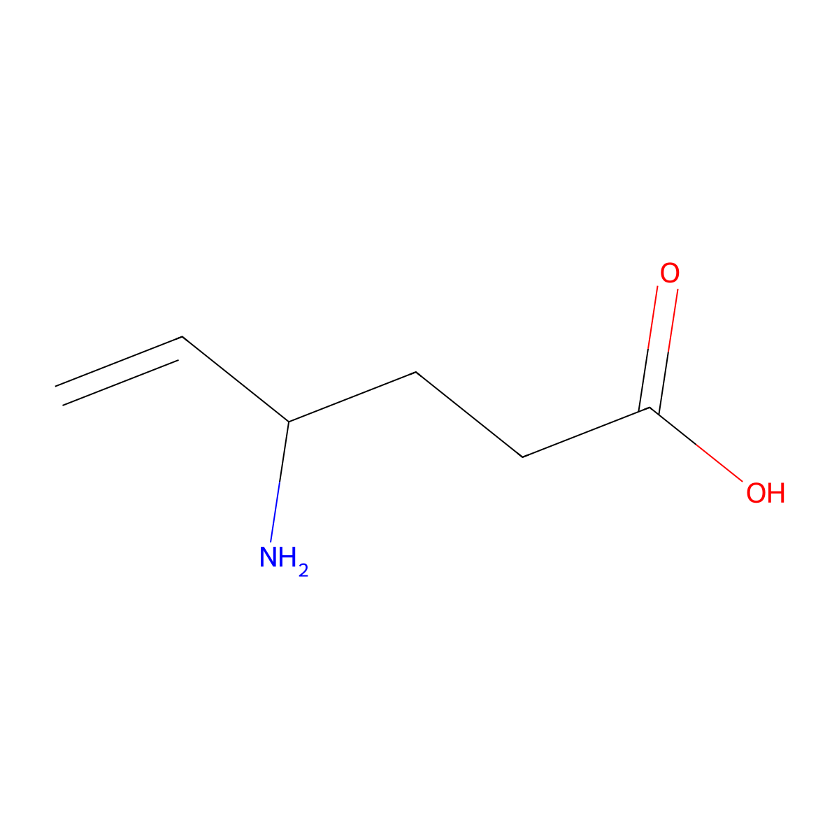 Vigabatrin molecular structure, CAS 60643-86-9