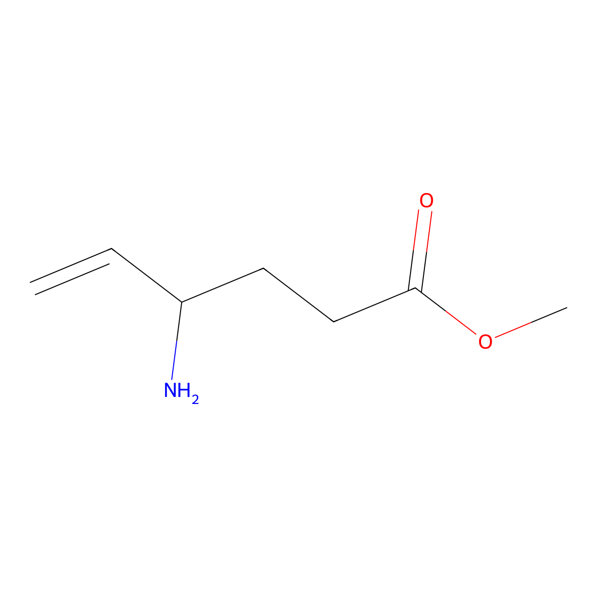 Methyl 4-aminohex-5-enoate molecular structure, CAS 60643-89-2