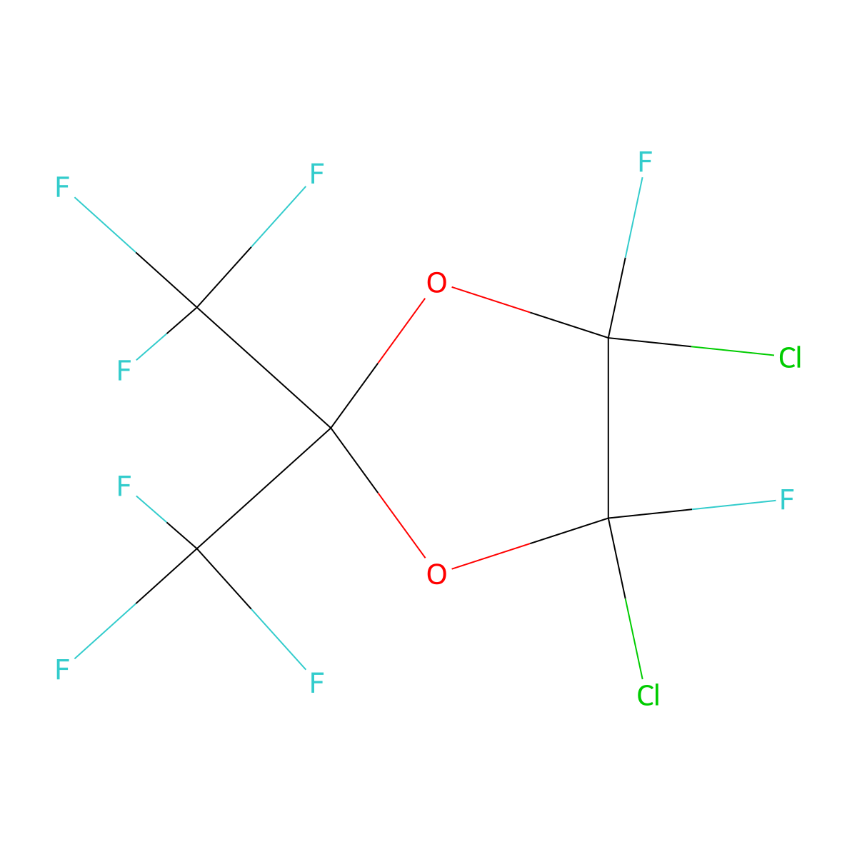 4,5-Dichloro-4,5-difluoro-2,2-bis(trifluoromethyl)-1,3-dioxolane molecular structure, CAS 60644-92-0