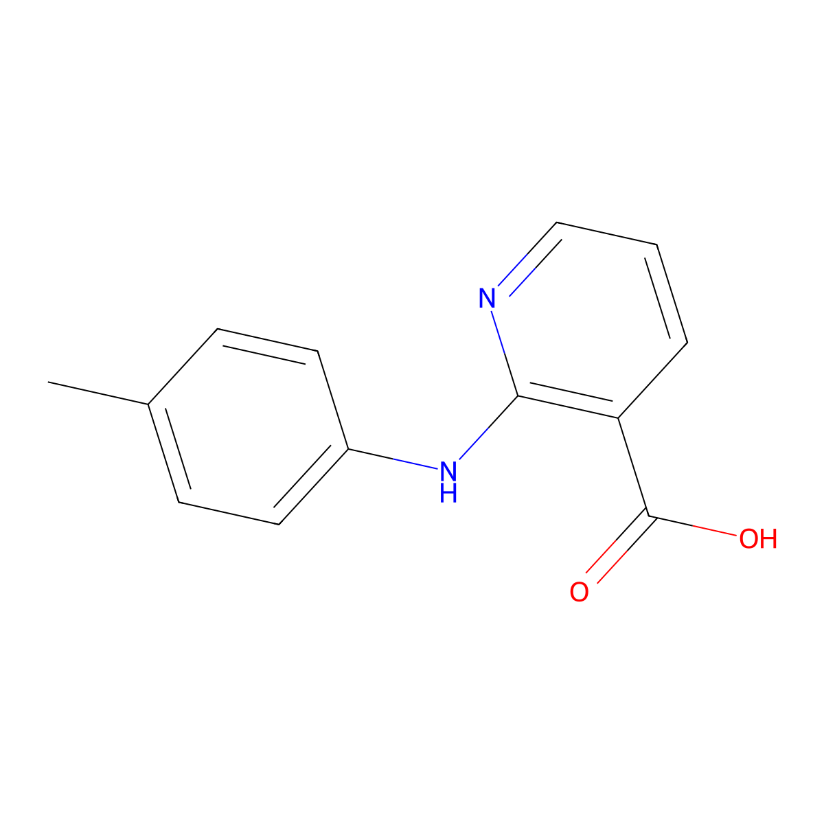 2-(4-Toluidino)nicotinic acid molecular structure, CAS 60645-32-1