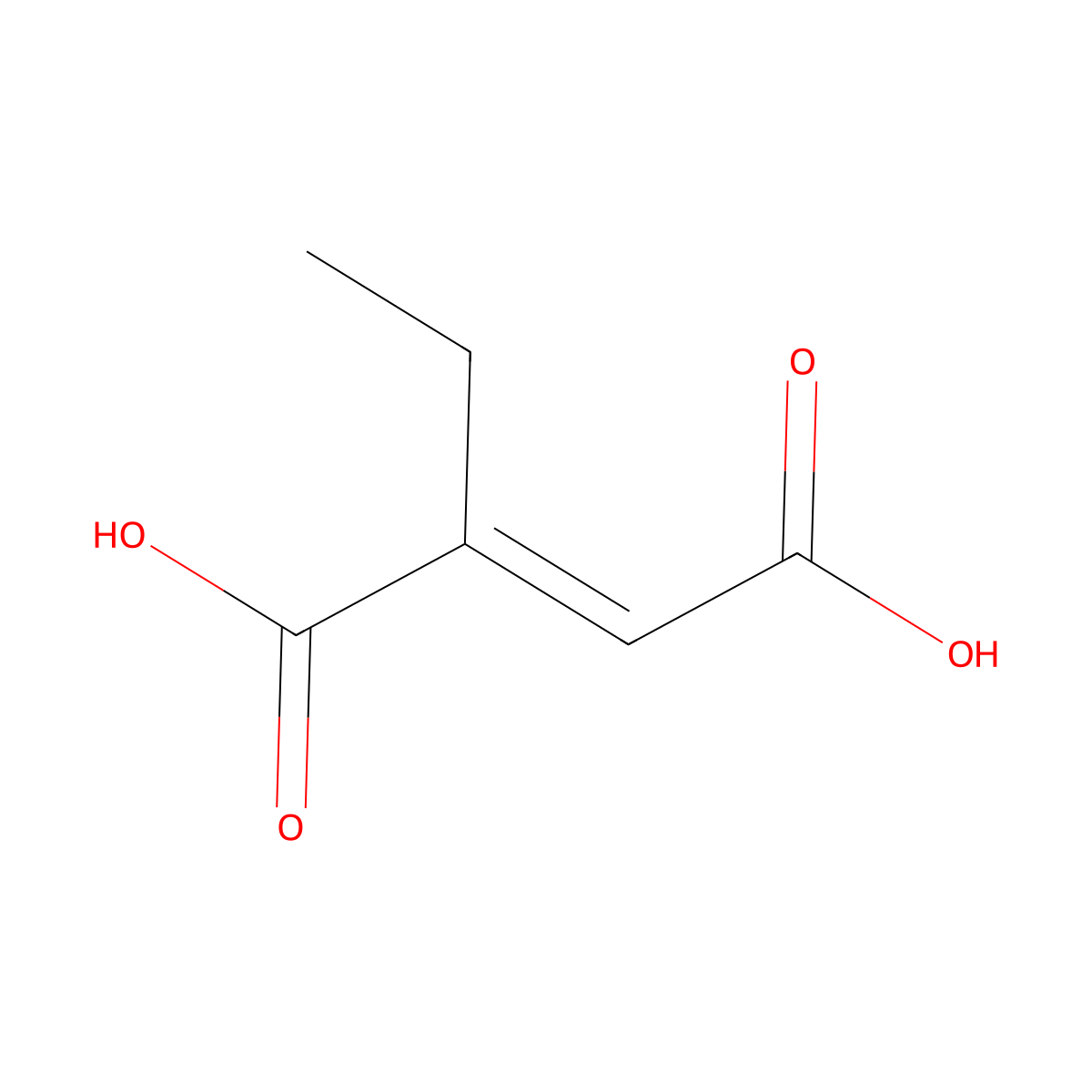 (2E)-2-Ethylbut-2-enedioic acid molecular structure, CAS 606488-68-0