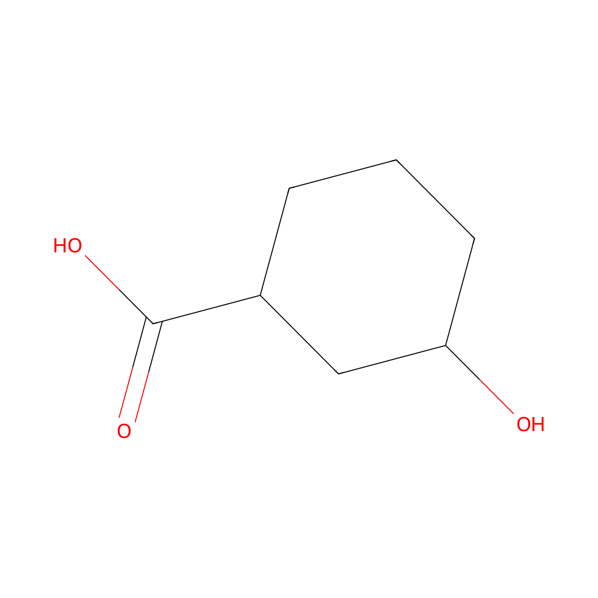 3-Hydroxycyclohexanecarboxylic Acid molecular structure, CAS 606488-94-2