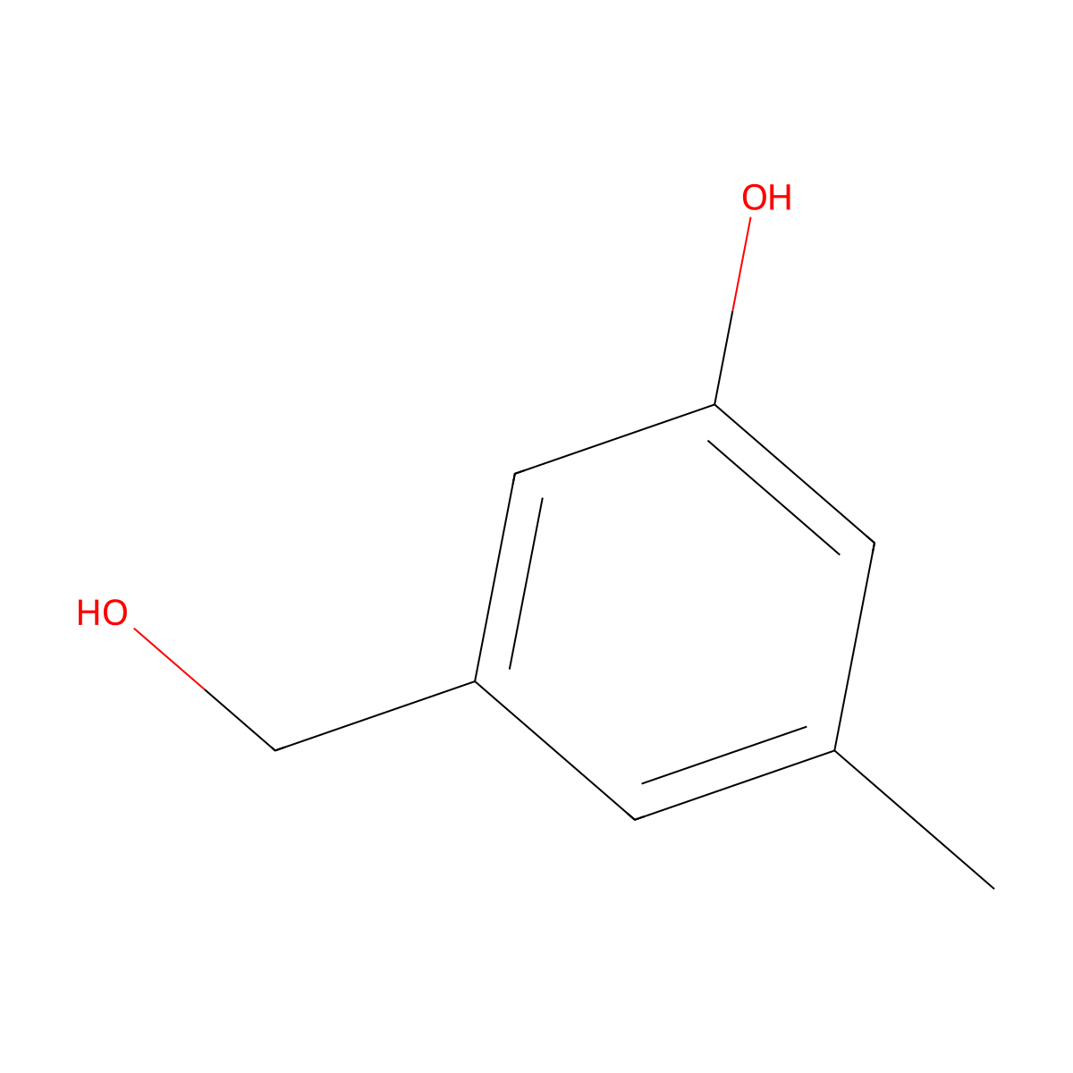 3-(Hydroxymethyl)-5-methylphenol molecular structure, CAS 606488-95-3