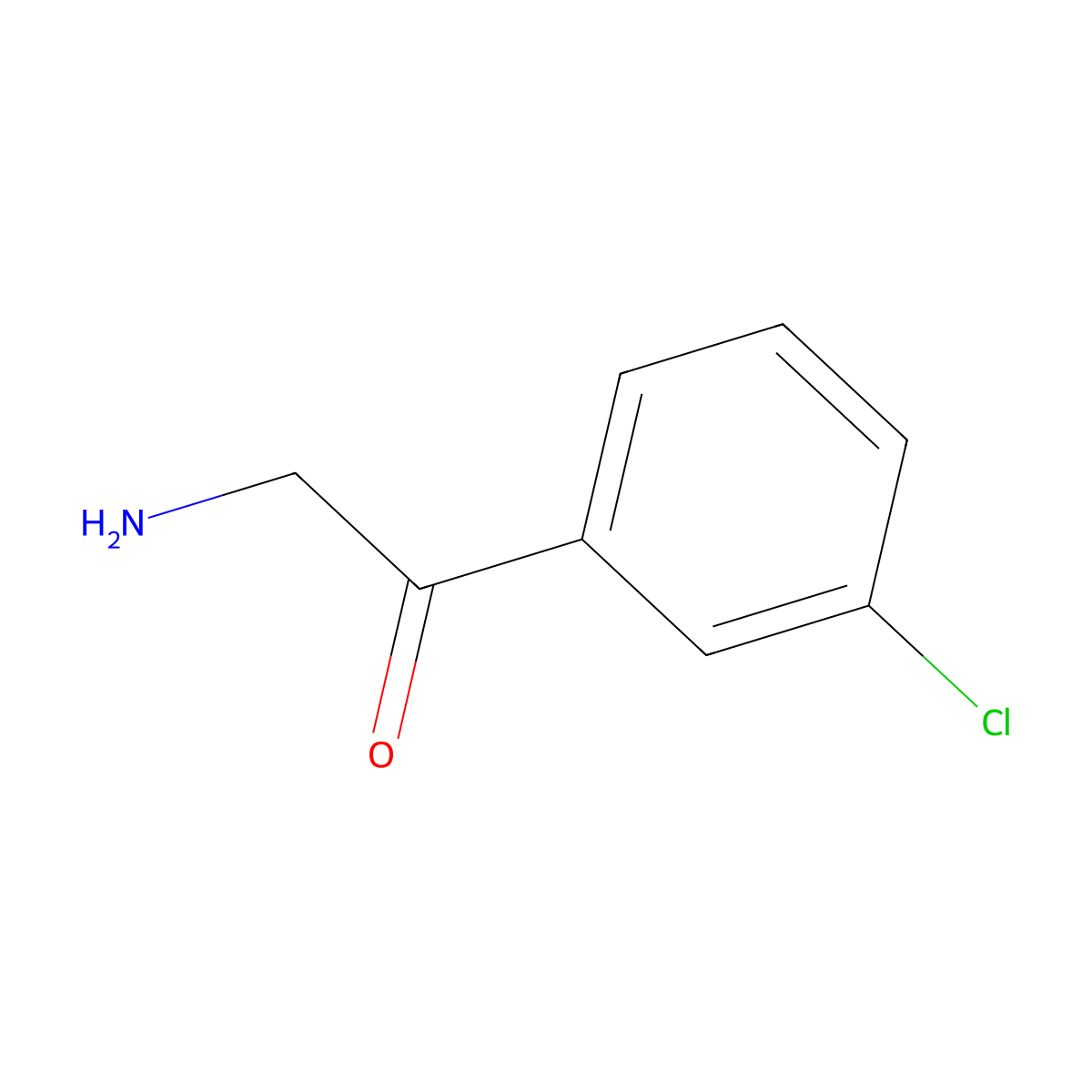 2-Amino-1-(3-chlorophenyl)ethanone molecular structure, CAS 606489-85-4