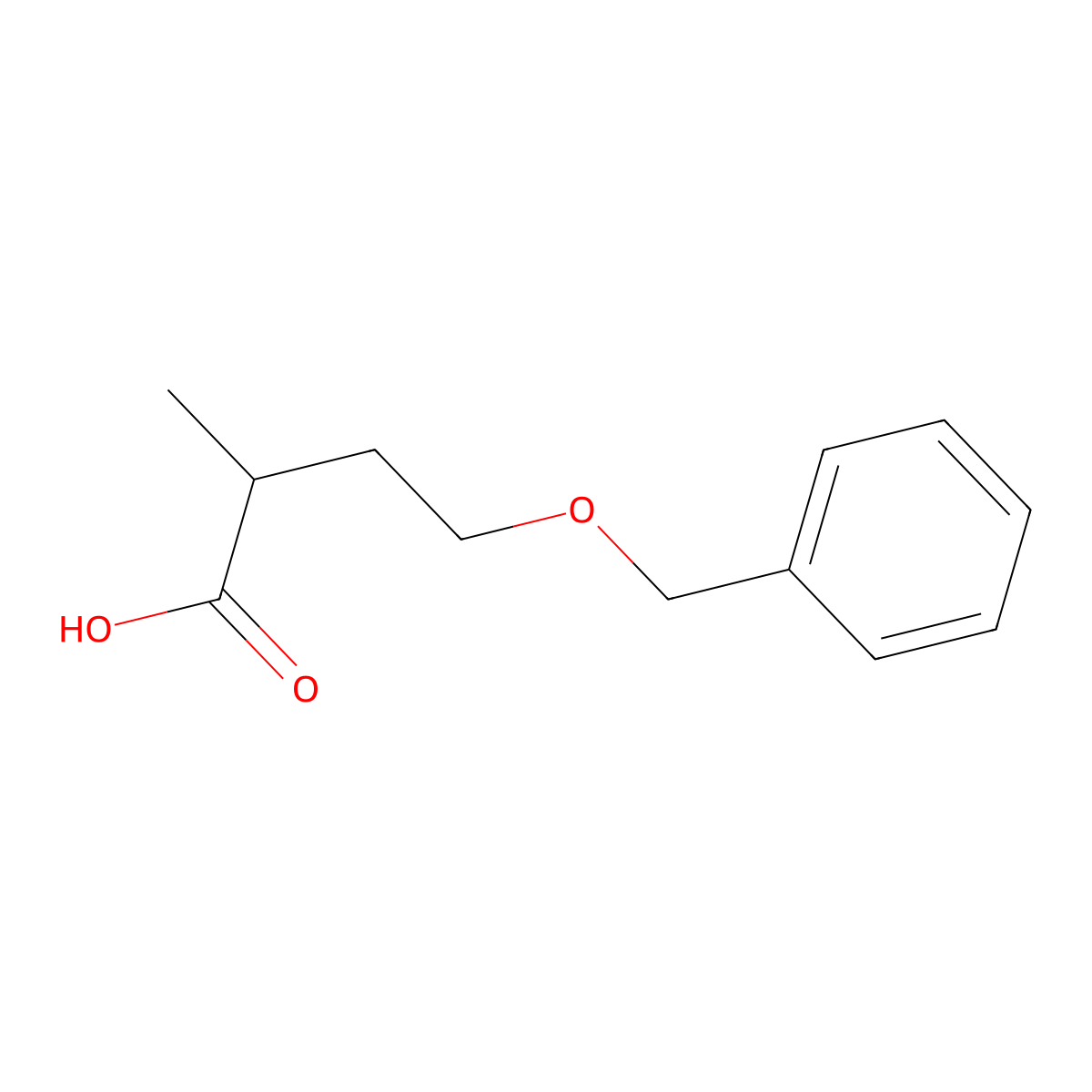 4-(Benzyloxy)-2-methylbutanoic acid molecular structure, CAS 606494-51-3