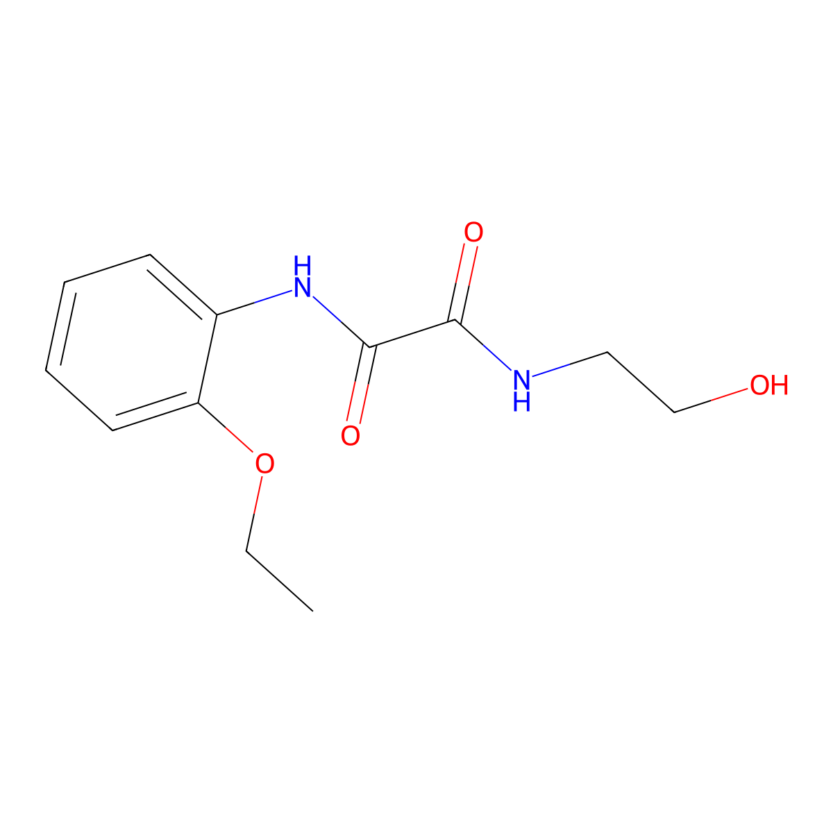 N'-(2-ethoxyphenyl)-N-(2-hydroxyethyl)oxamide molecular structure, CAS 6065-02-7