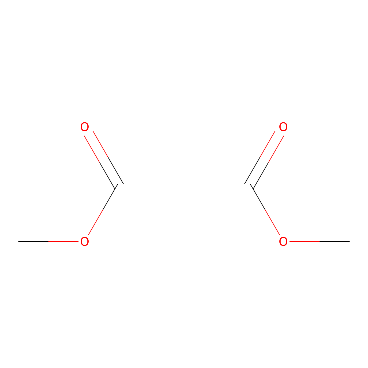 Dimethylpropanedioic acid dimethyl ester molecular structure, CAS 6065-54-9