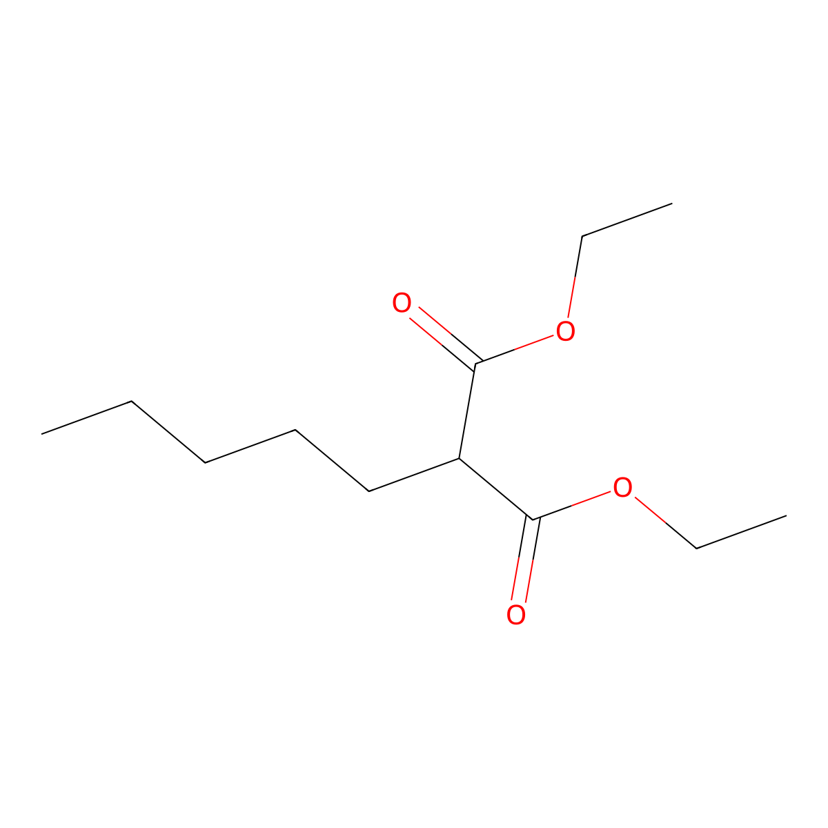 Diethyl pentylmalonate molecular structure, CAS 6065-59-4