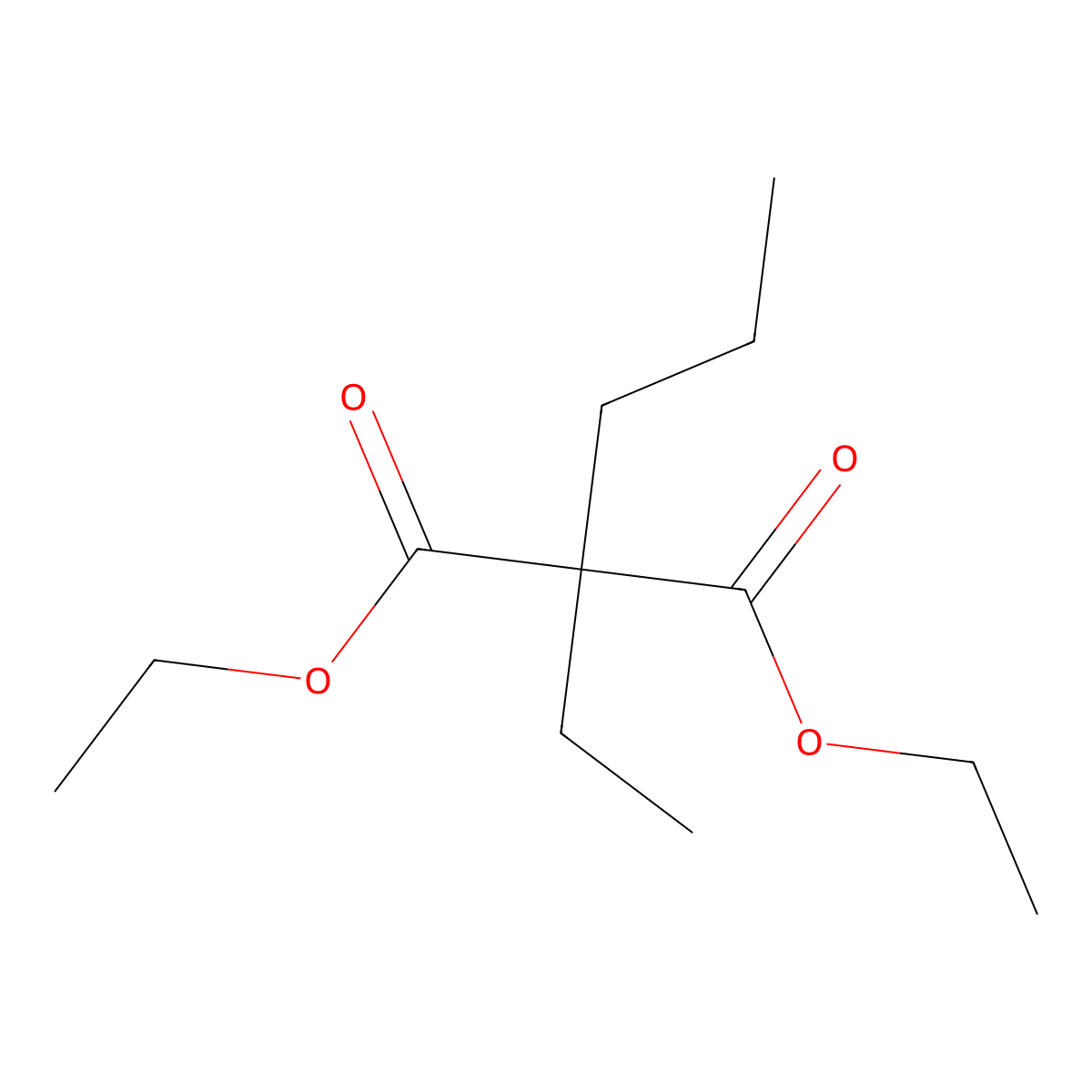 1,3-Diethyl 2-ethyl-2-propylpropanedioate molecular structure, CAS 6065-62-9