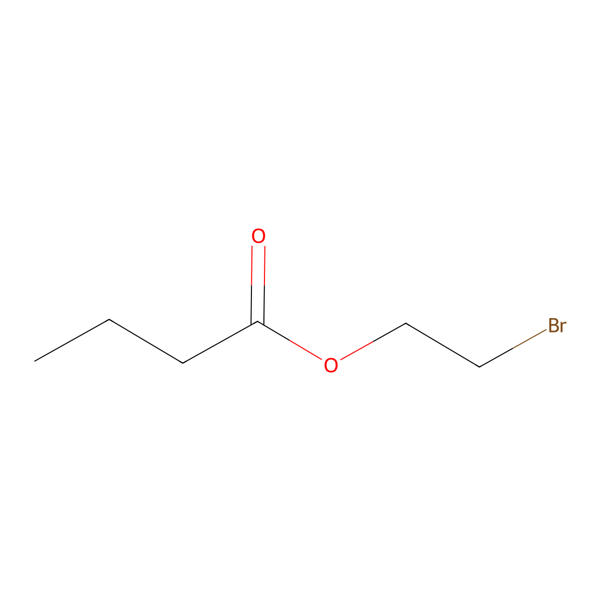 2-Bromoethyl butanoate molecular structure, CAS 6065-66-3
