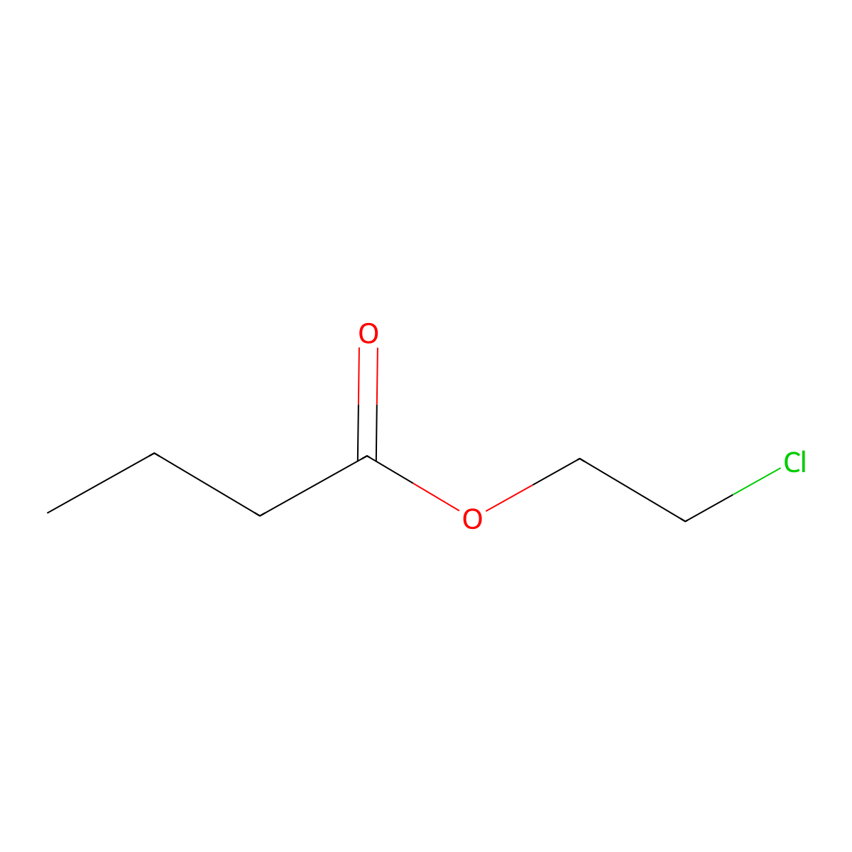 2-Chloroethyl butanoate molecular structure, CAS 6065-72-1