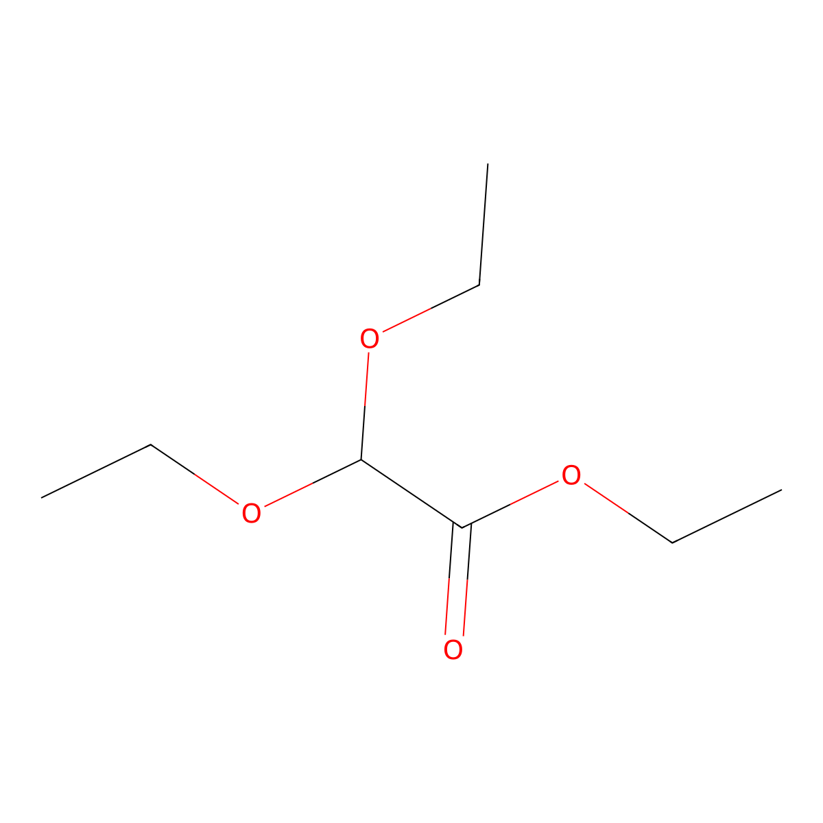Ethyl diethoxyacetate molecular structure, CAS 6065-82-3