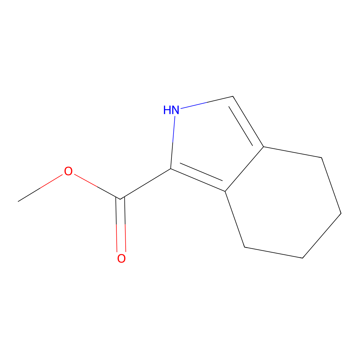 Methyl 4,5,6,7-tetrahydro-2H-isoindole-1-carboxylate molecular structure, CAS 60652-00-8