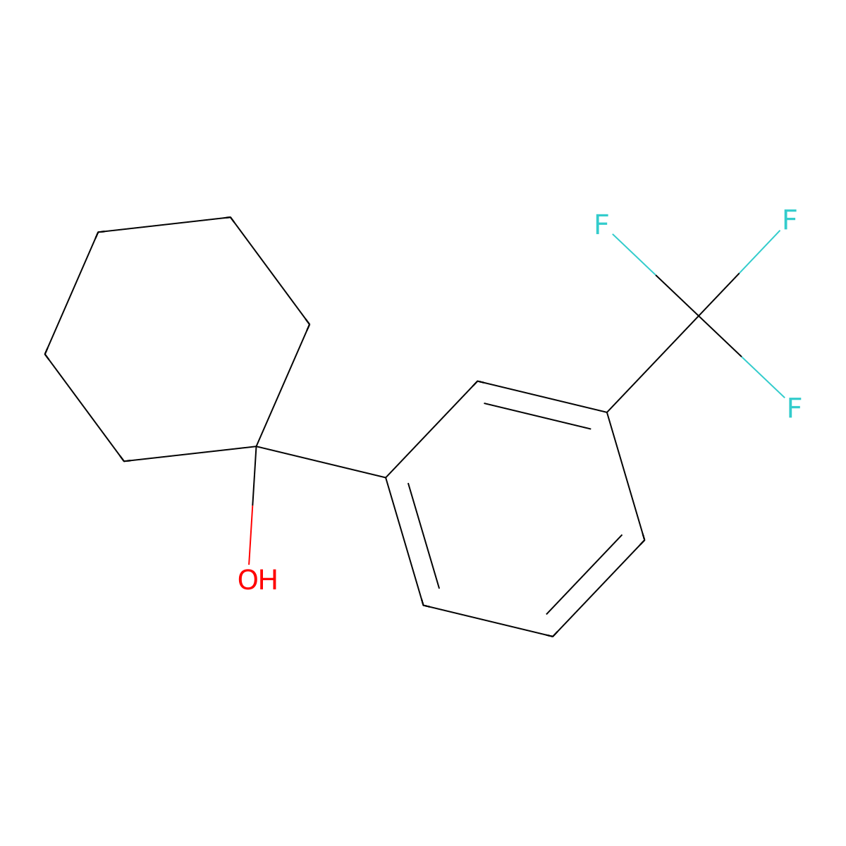 1-(3-(Trifluoromethyl)phenyl)cyclohexanol molecular structure, CAS 60652-07-5