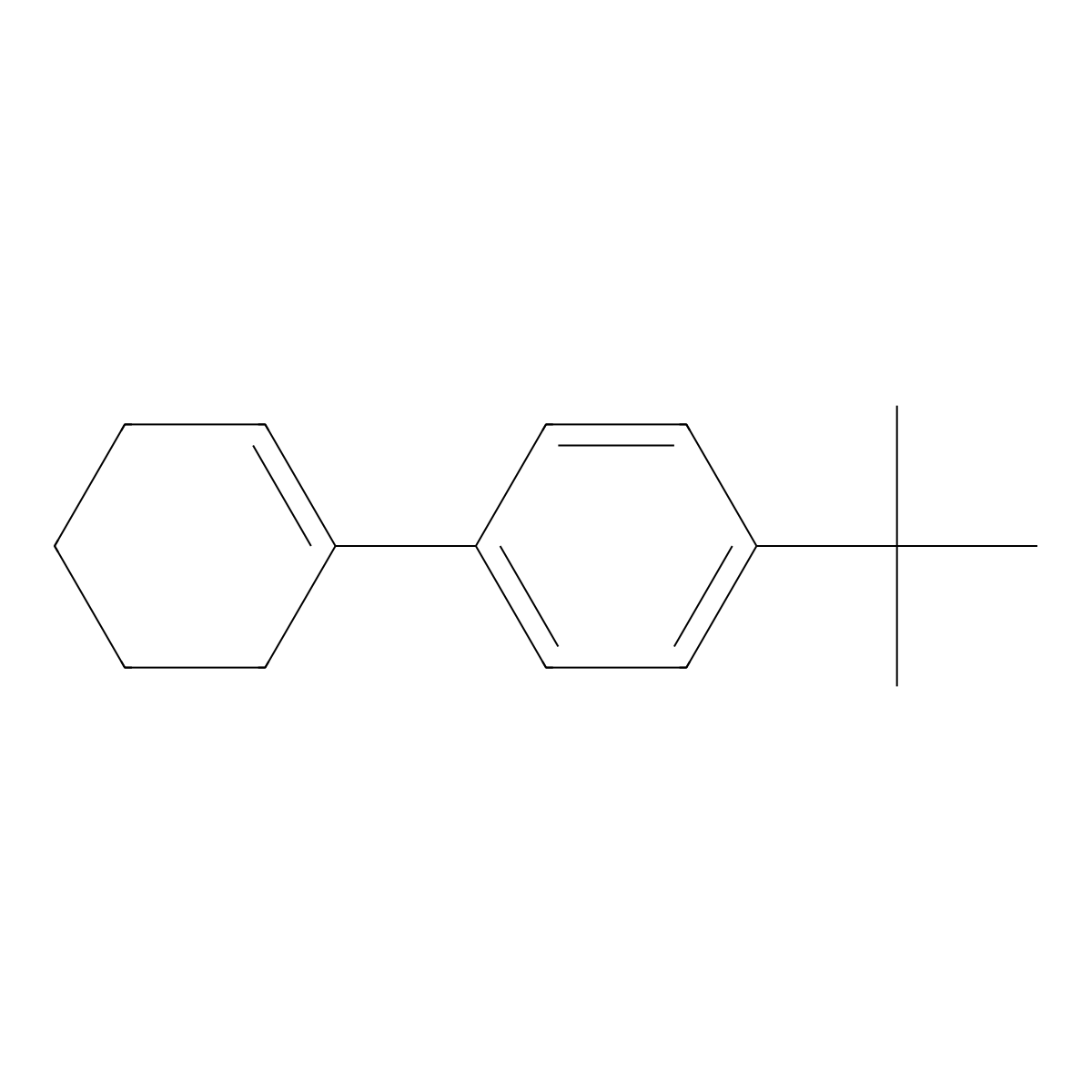 4'-(Tert-butyl)-2,3,4,5-tetrahydro-1,1'-biphenyl molecular structure, CAS 60652-09-7