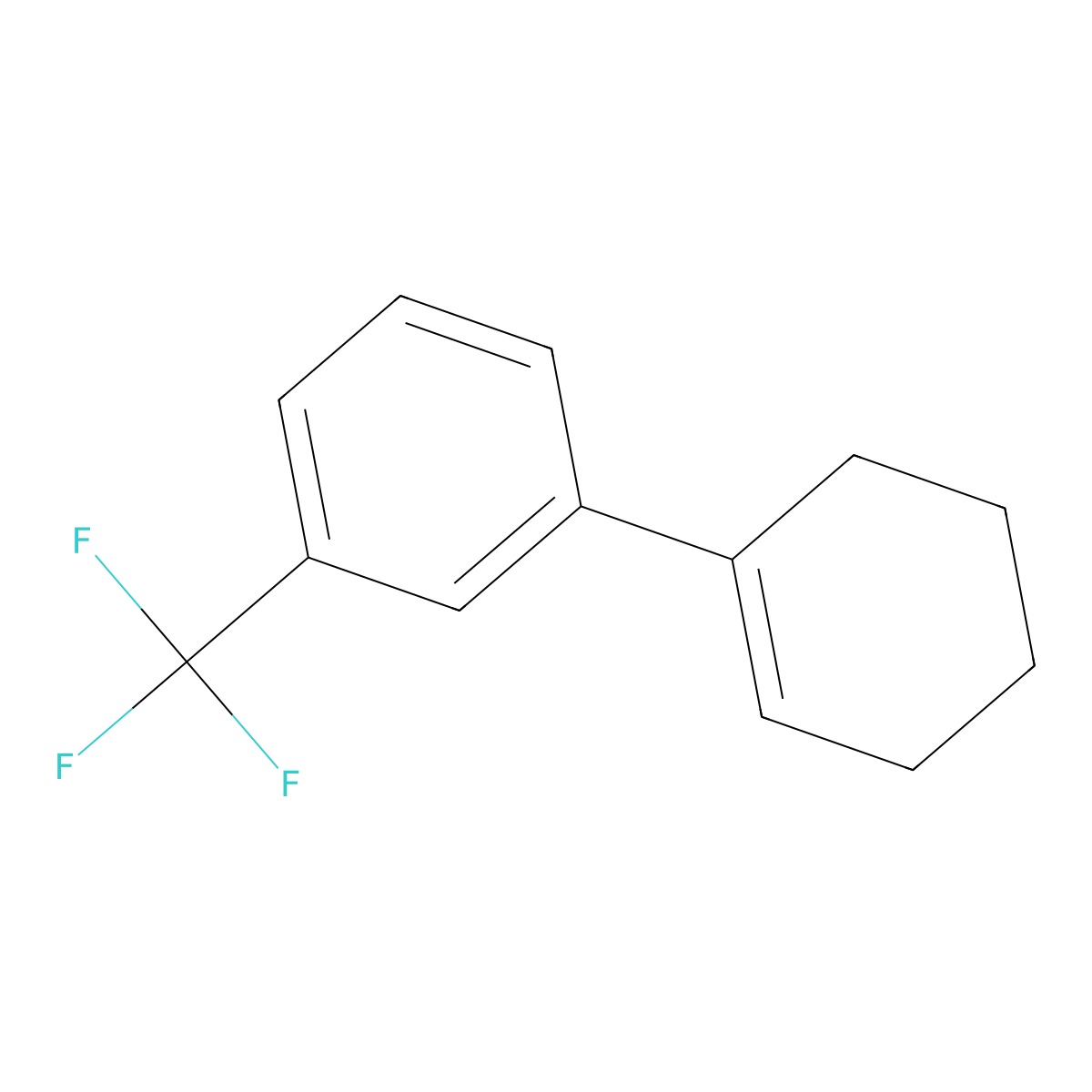 1-(1-Cyclohexenyl)-3-(trifluoromethyl)benzene molecular structure, CAS 60652-10-0