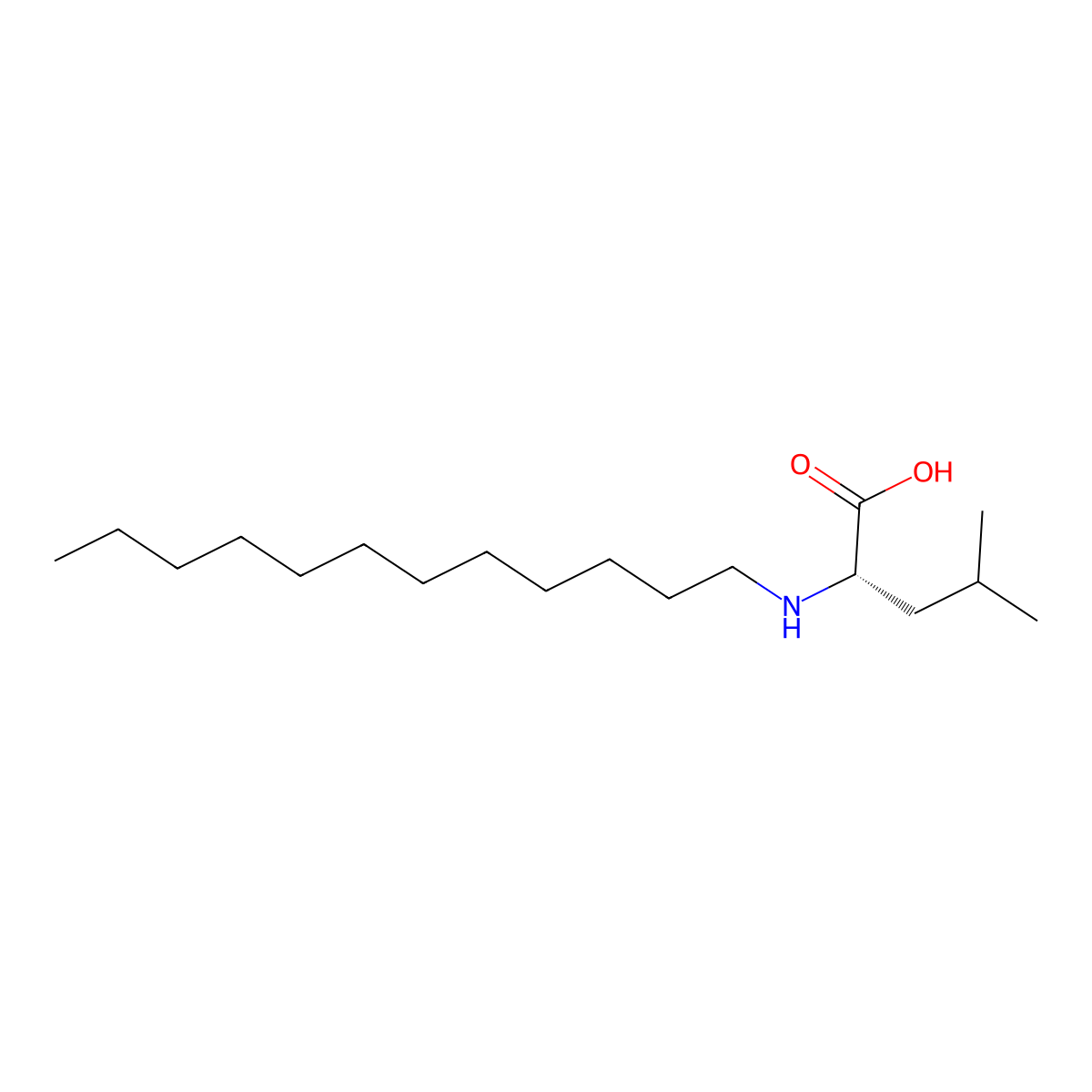 dodecyl-L-leucine molecular structure, CAS 60654-01-5