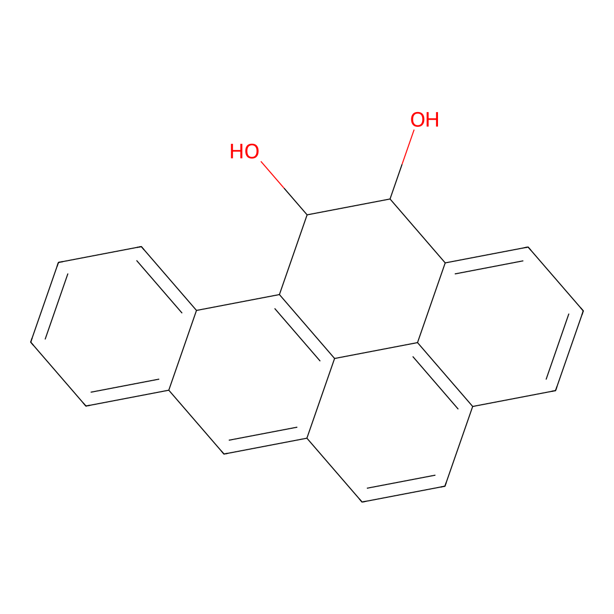 trans-Benzo(a)pyrene-11,12-dihydrodiol molecular structure, CAS 60657-27-4