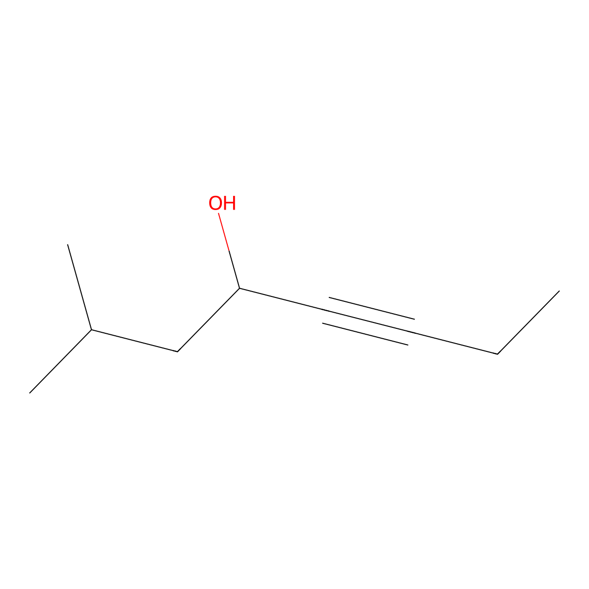 2-Methyl-5-octyn-4-ol molecular structure, CAS 60657-70-7