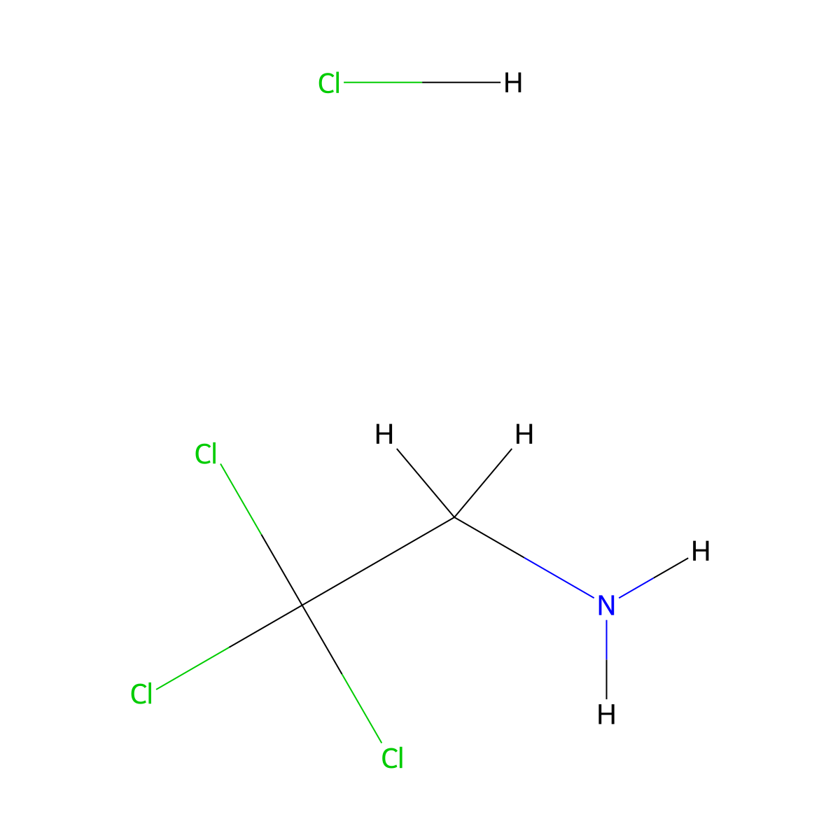 2,2,2-Trichloroethan-1-amine hydrochloride molecular structure, CAS 6066-01-9