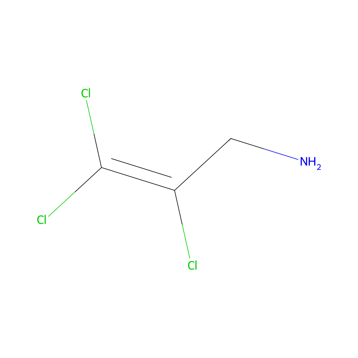 2,3,3-Trichloroprop-2-en-1-amine molecular structure, CAS 6066-16-6