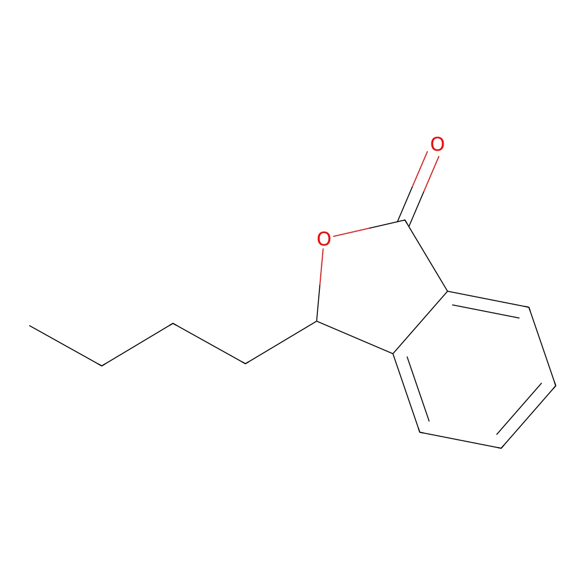 Butylphthalide molecular structure, CAS 6066-49-5