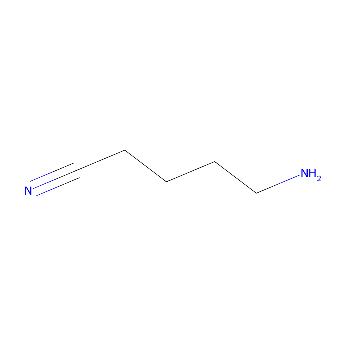5-Aminopentanenitrile molecular structure, CAS 6066-83-7