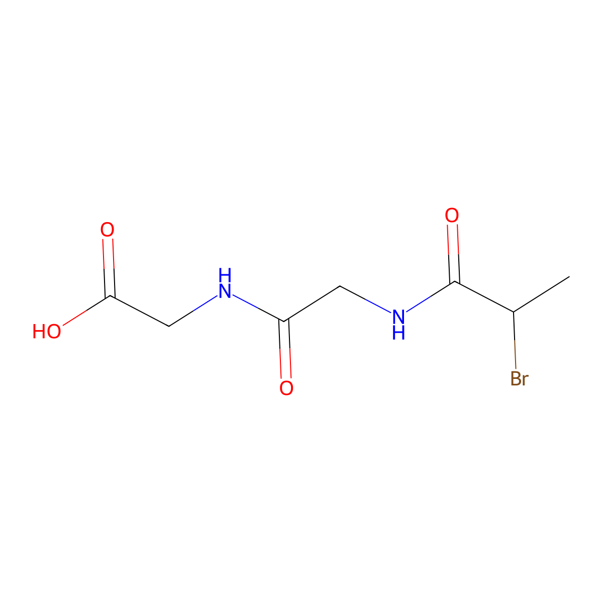2-[[2-(2-Bromopropanoylamino)acetyl]amino]acetic acid molecular structure, CAS 60662-64-8