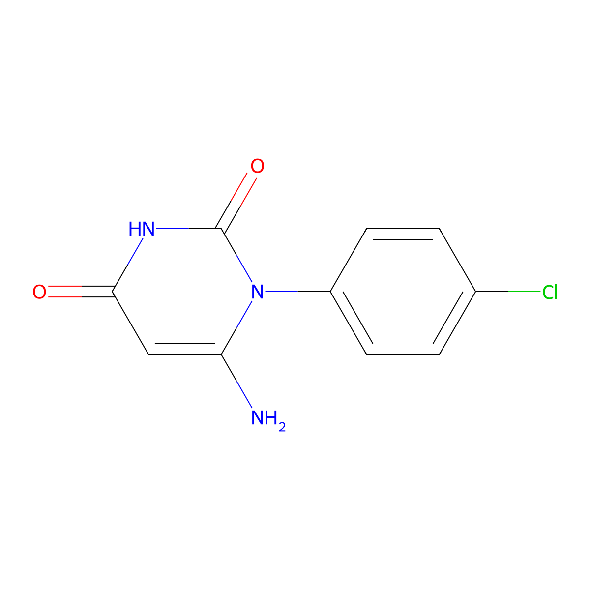 6-amino-1-(4-chlorophenyl)pyrimidine-2,4(1H,3H)-dione molecular structure, CAS 60664-00-8