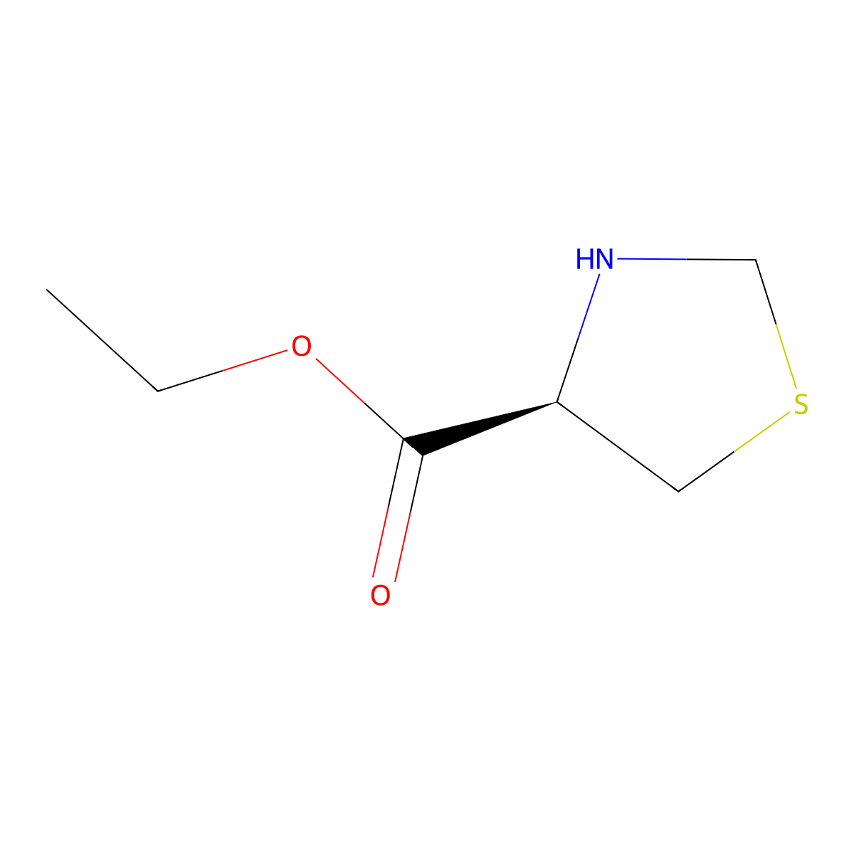 ethyl (4R)-1,3-thiazolidine-4-carboxylate molecular structure, CAS 60664-15-5