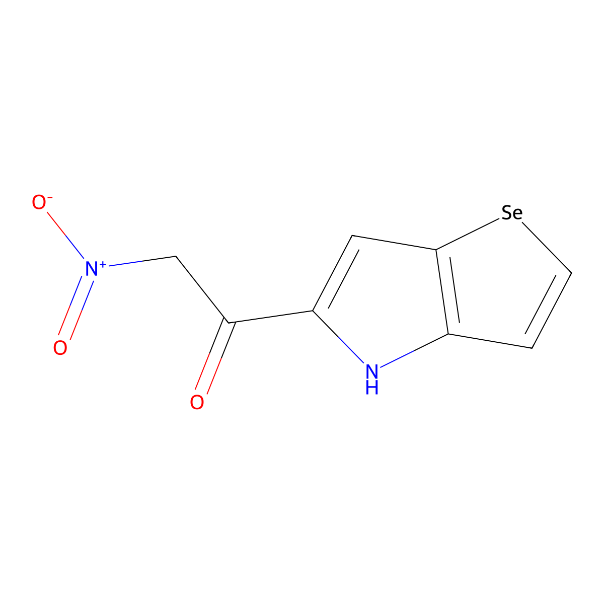 2-nitro-1-(4H-selenopheno[3,2-b]pyrrol-5-yl)ethanone molecular structure, CAS 60664-24-6