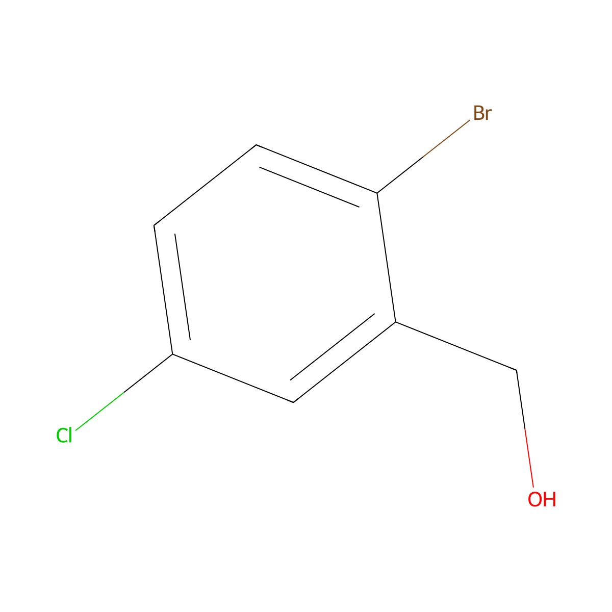 (2-Bromo-5-chlorophenyl)methanol molecular structure, CAS 60666-70-8